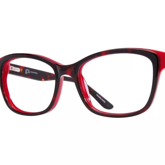 NEW GX By Gwen Stefani GX002 Tortoise & Red Eyeglasses 50mm with GX Case
